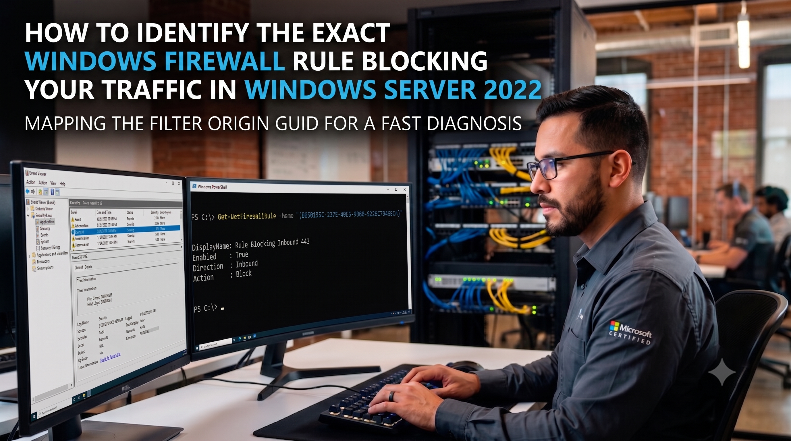 How to Identify the Exact Windows Firewall Rule Blocking Your Traffic in Windows Server 2022